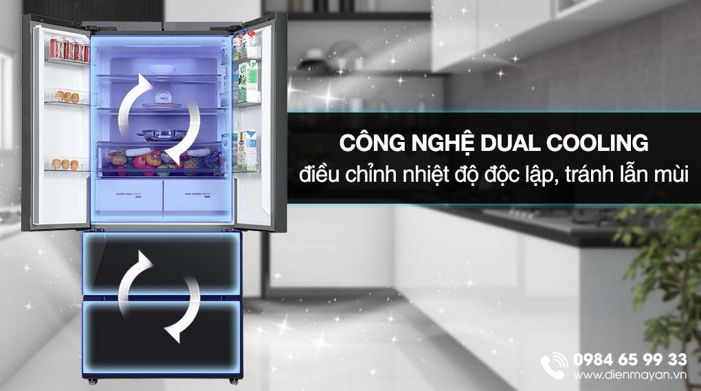 Tủ Lạnh Toshiba Inverter 515 Lít Multi Door GR-RF669WI-PGV(A9)-BG - công nghệ làm lạnh